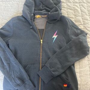 Aviator Nation navy zip hoodie